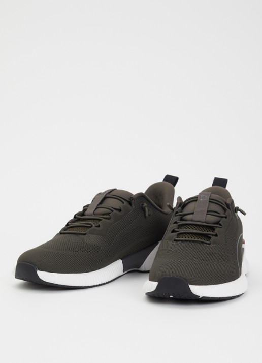 Boggi Milano Sneaker van mesh - detail 2 legergroen