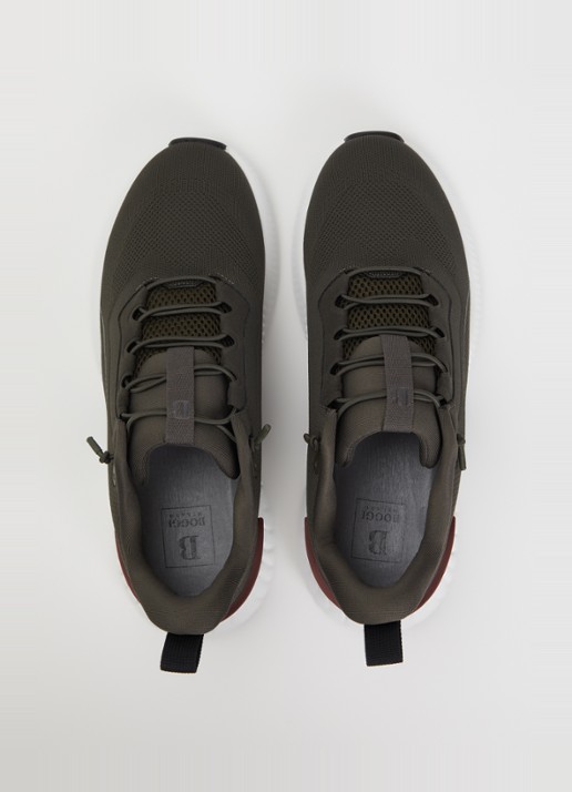 Boggi Milano Sneaker van mesh - detail 3 legergroen