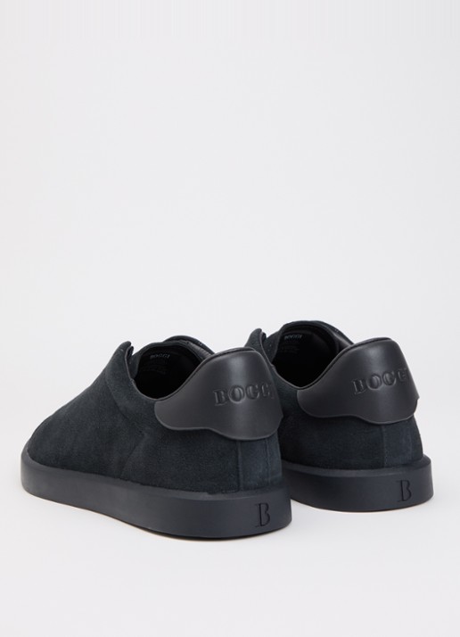 Boggi Milano Sneaker van suède - achterkant 5 donkerblauw