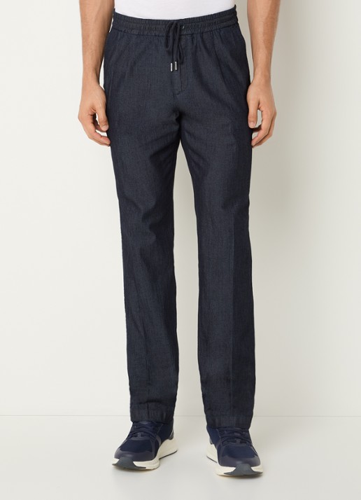 Boggi Milano Straight fit chino met steekzakken
