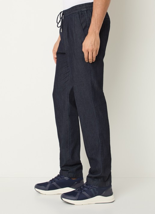 Boggi Milano Straight fit chino met steekzakken - detail 5 indigo