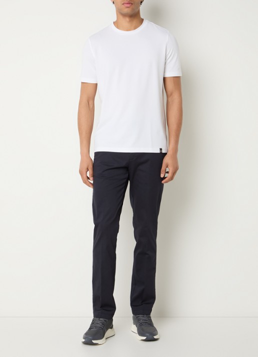 Boggi Milano Straight fit chino met steekzakken - voorkant 3 donkerblauw