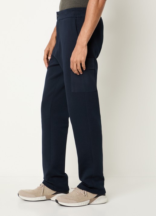Boggi Milano Straight fit chino met steekzakken - detail 4 donkerblauw