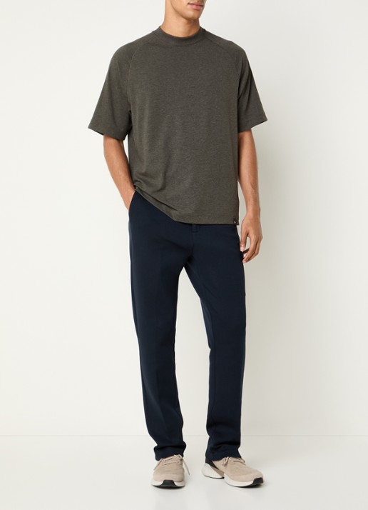 Boggi Milano Straight fit chino met steekzakken - voorkant 2 donkerblauw