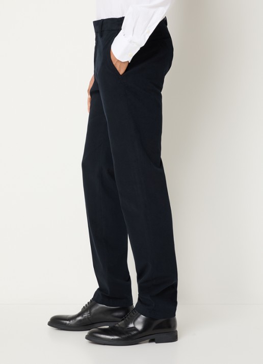 Boggi Milano Straight fit chino met steekzakken - detail 3 donkerblauw