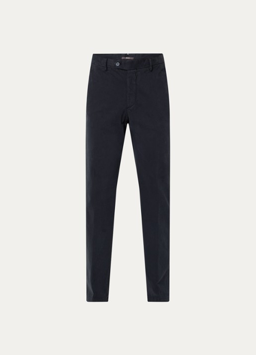 Boggi Milano Straight fit chino met steekzakken - voorkant 3 donkerblauw