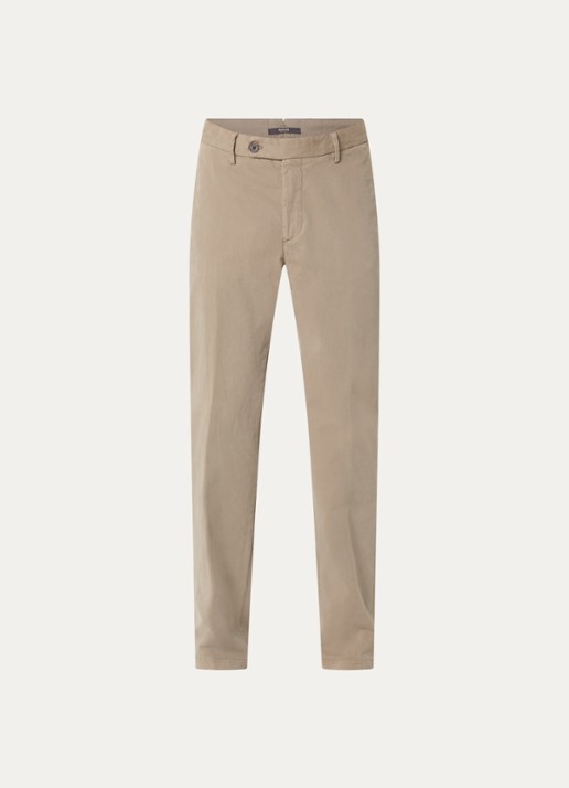 Boggi Milano Straight fit joggingbroek met steekzakken - voorkant 2 beige