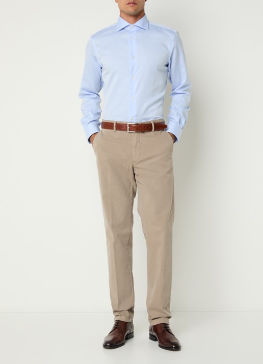 Boggi Milano Straight fit joggingbroek met steekzakken - voorkant 3 beige