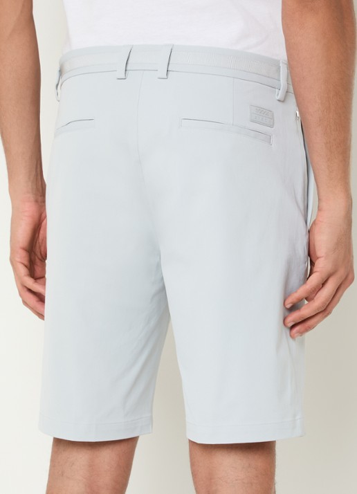 Boggi Milano Straight fit korte broek met steekzakken - achterkant 2 lichtgrijs
