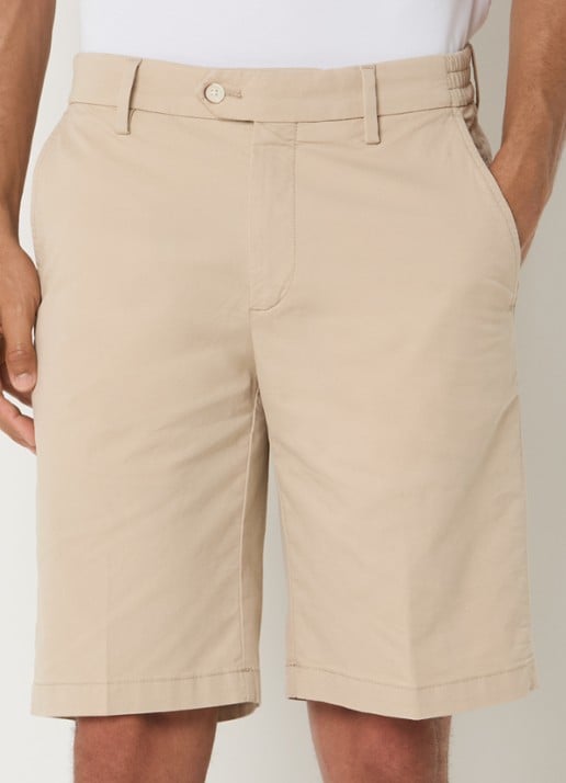 Boggi Milano Straight fit korte chino met steekzakken
