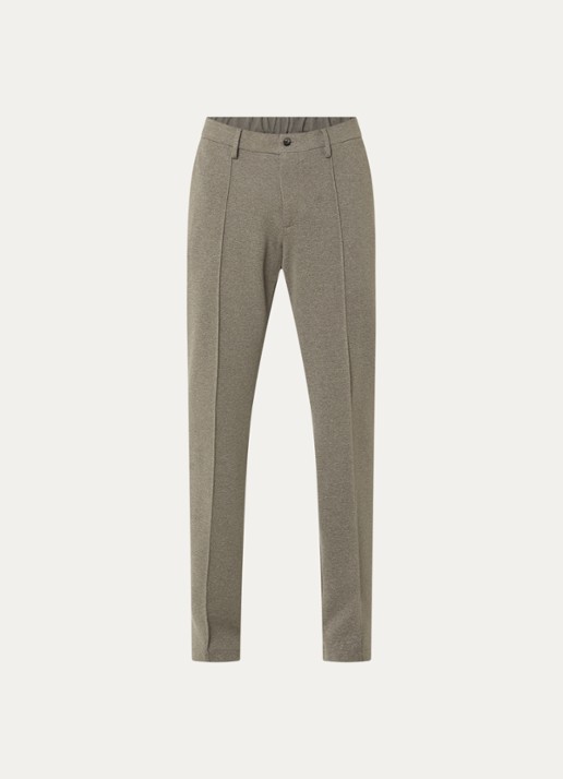 Boggi Milano Straight fit pantalon met steekzakken - voorkant 3 grijs