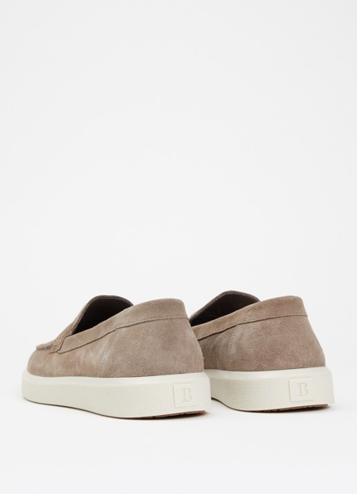 Boggi Milano Stratus slip-on van suède - achterkant lichtbruin