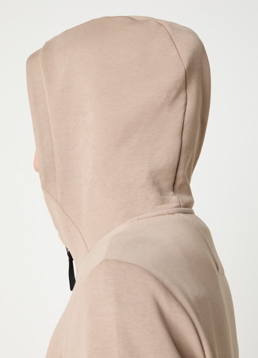 Boggi Milano Sweatvest met capuchon - detail 2 camel