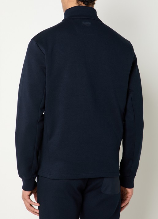 Boggi Milano Sweatvest met ritszakken - achterkant 4 donkerblauw