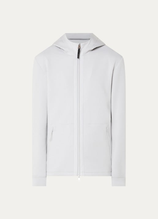Boggi Milano Sweatvest met steekzakken - voorkant lichtgroen