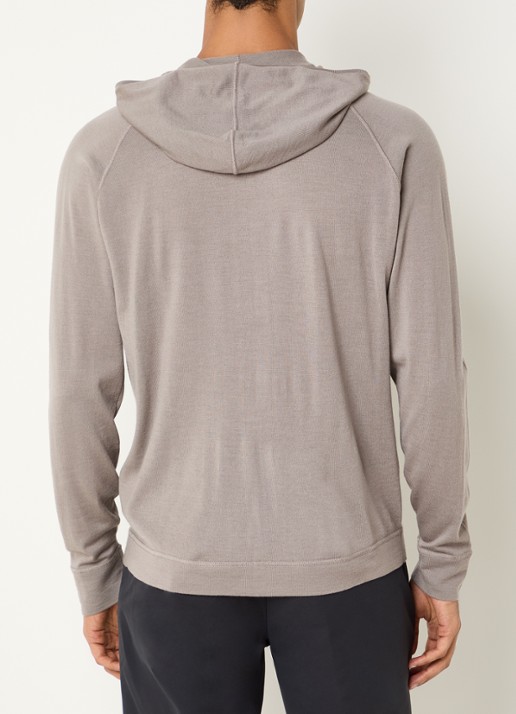 Boggi Milano Sweatvest met steekzakken - achterkant 2 donkerbeige