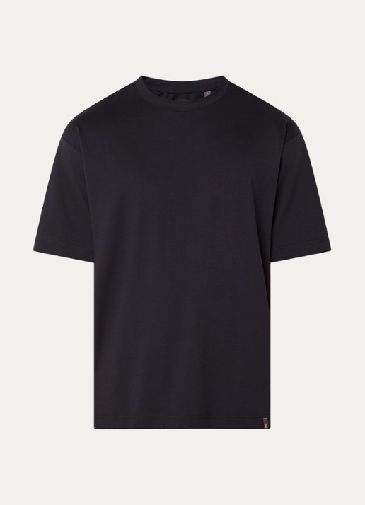 Boggi Milano T-shirt met ronde hals - voorkant 3 zwart