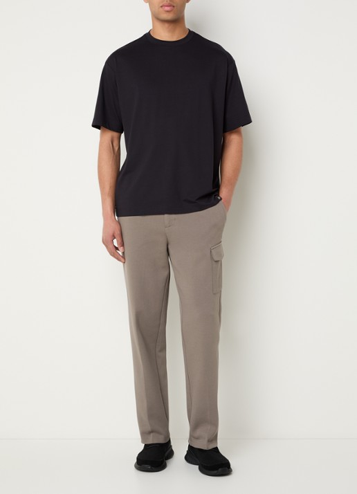 Boggi Milano T-shirt met ronde hals - voorkant 4 zwart