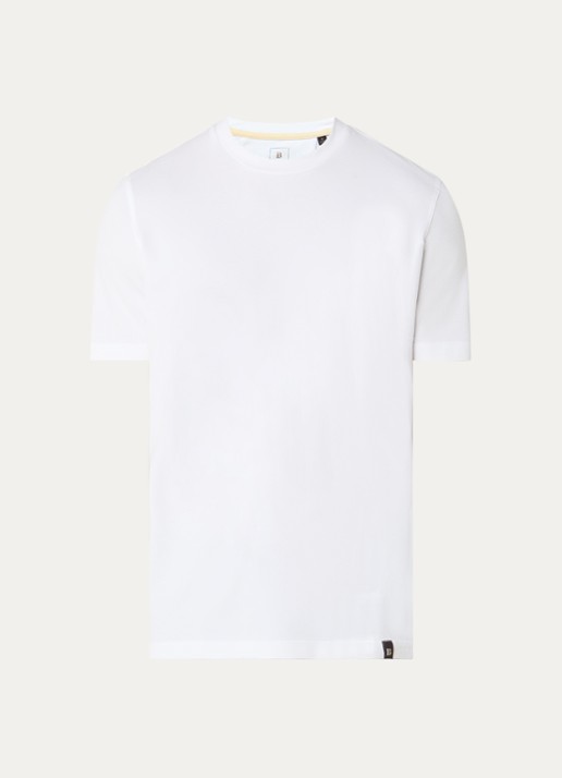 Boggi Milano T-shirt met ronde hals - voorkant 3 wit