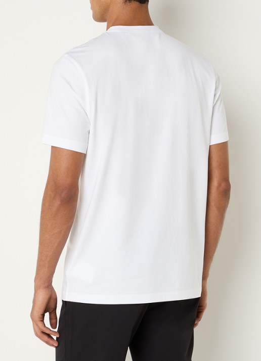 Boggi Milano T-shirt met ronde hals - achterkant 4 wit