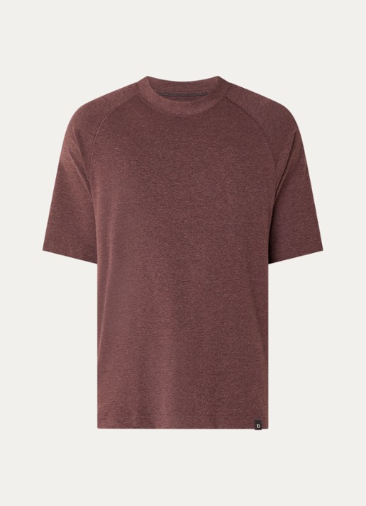 Boggi Milano T-shirt met ronde hals - voorkant 3 bordeauxrood