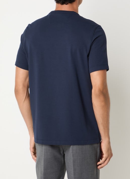 Boggi Milano T-shirt met ronde hals - achterkant 3 donkerblauw