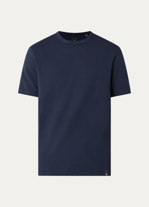 Boggi Milano T-shirt met ronde hals - voorkant donkerblauw