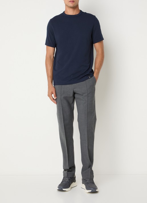 Boggi Milano T-shirt met ronde hals - voorkant 2 donkerblauw