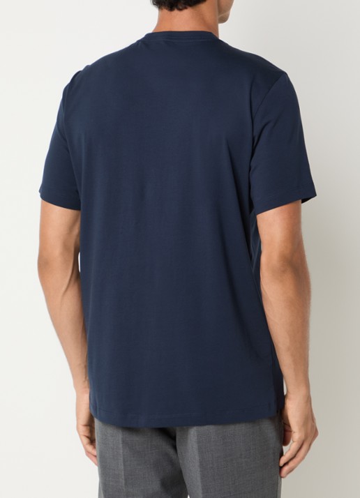 Boggi Milano T-shirt met ronde hals - achterkant 4 donkerblauw
