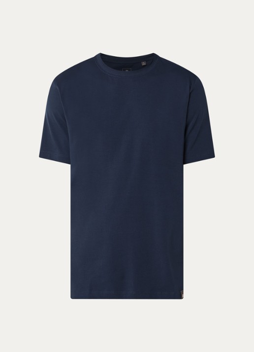 Boggi Milano T-shirt met ronde hals - voorkant 2 donkerblauw