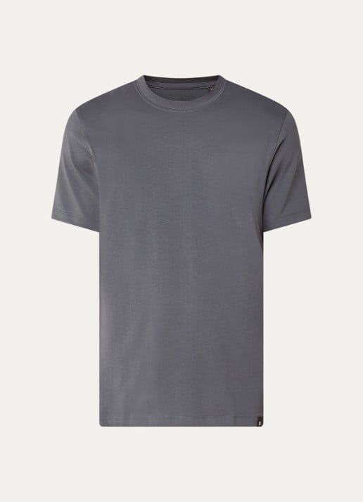 Boggi Milano T-shirt met ronde hals - voorkant donkergrijs