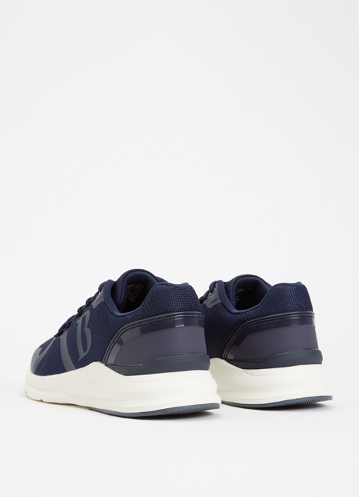 Boggi Milano Technical sneaker met details van mesh - achterkant donkerblauw