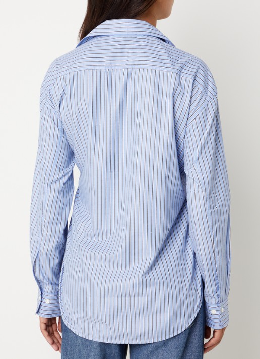 Boii Studios Diami blouse met overslag - achterkant 4 blauwgrijs