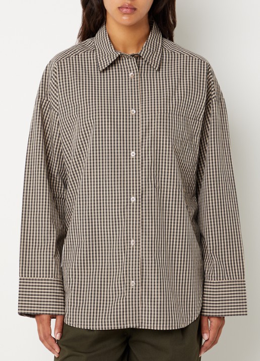 Boii Studios Fie blouse met ruitdessin