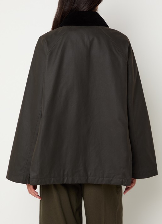 Boii Studios Gertrud oversized jack met klepzakken  - achterkant 4 donkerbruin