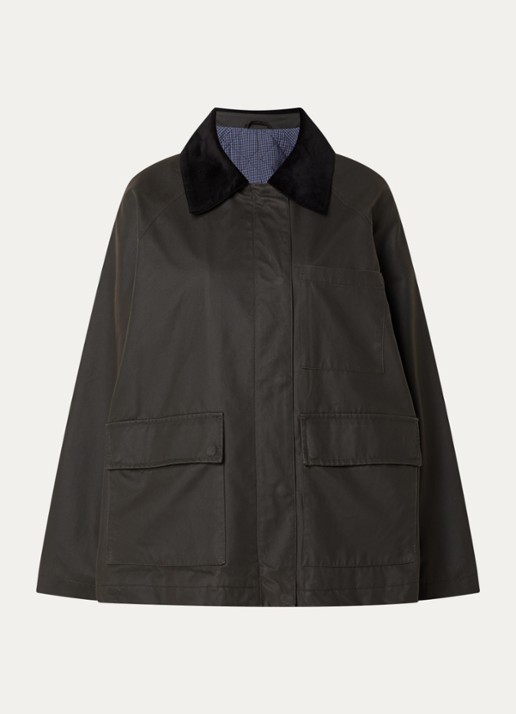Boii Studios Gertrud oversized jack met klepzakken  - voorkant 2 donkerbruin