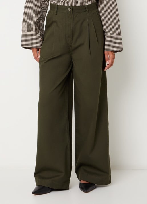 Boii Studios Julie high waist wide fit broek met steekzakken
