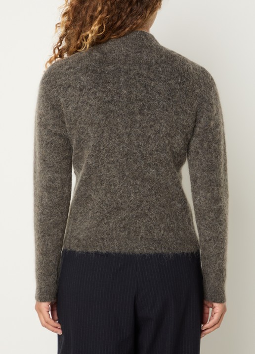 Boii Studios Milla fijngebreid vest in wolblend - achterkant 2 donkergrijs