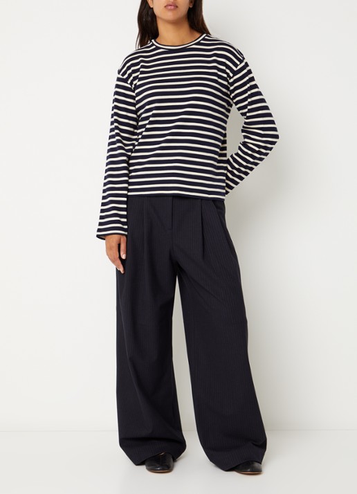 Boii Studios Nete longsleeve met print - voorkant 2 donkerblauw