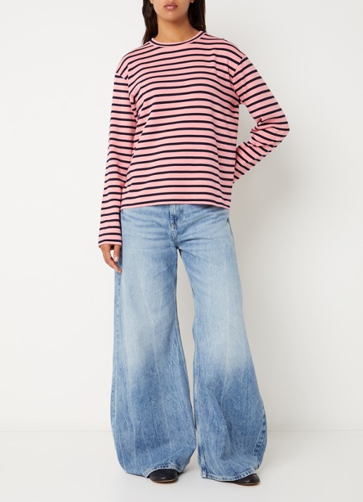 Boii Studios Nete longsleeve met print - voorkant 4 roze