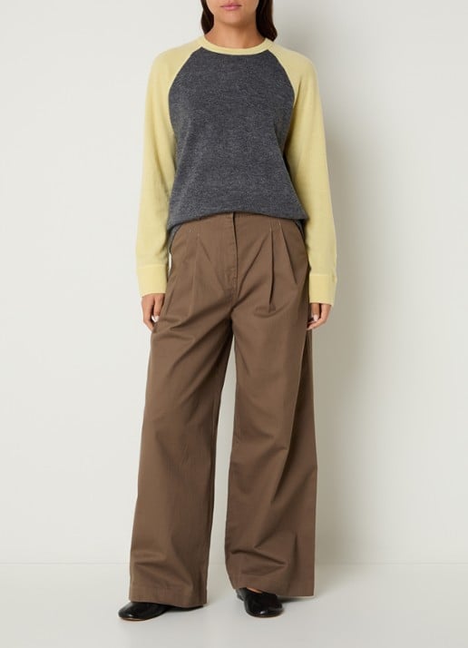 Boii Studios Pullover in wolblend met ronde hals - voorkant 2 donkergrijs