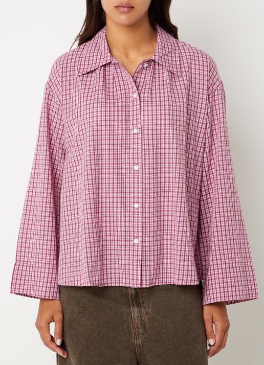 Boii Studios Tinsi blouse met ruitdessin