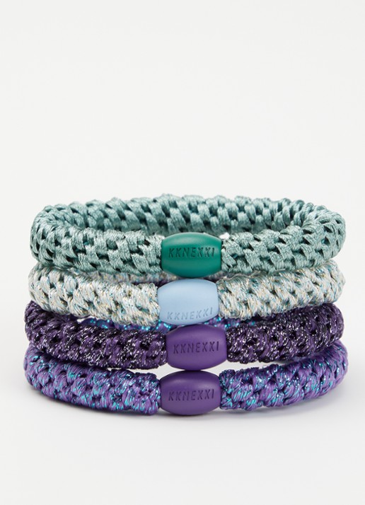 Bon Dep Kknekki Bundle 59 haarelastiekjes met lurex in 4-pack