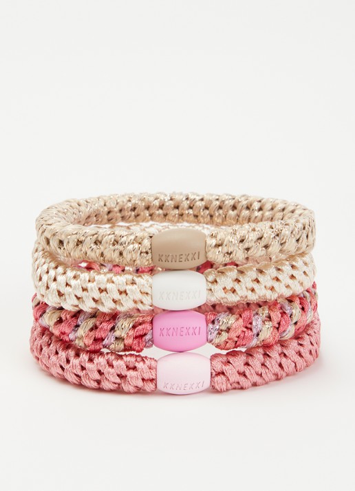 Bon Dep Kknekki Bundle 61 haarelastiekjes met lurex in 4-pack