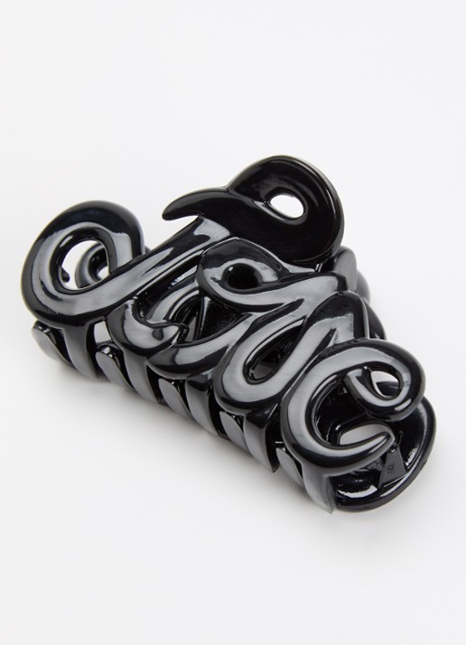 Bon Dep Love haarclip 5 cm  - detail 2 zwart