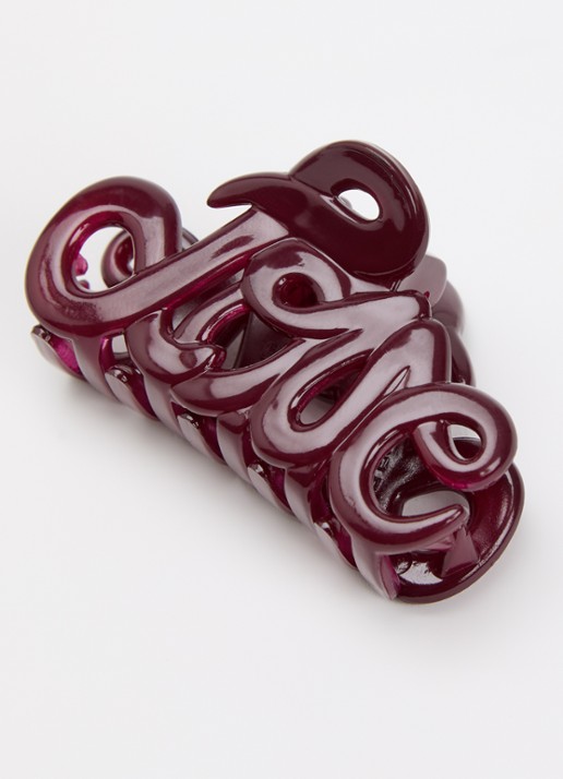 Bon Dep Love haarclip 5 cm  - detail 2 bordeauxrood