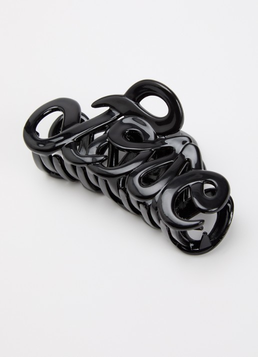 Bon Dep Love haarclip 8 cm  - detail 2 zwart