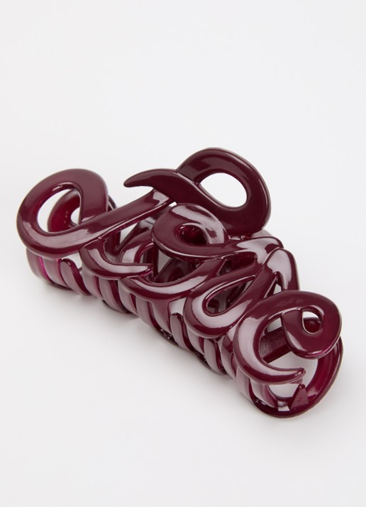 Bon Dep Love haarclip 8 cm  - detail 2 bordeauxrood