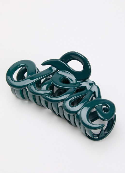 Bon Dep Love haarclip 8 cm  - detail petrol