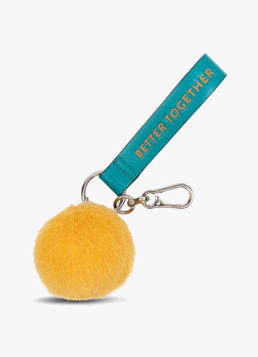Bon Ton Toys Smiley fuzzy tasbedel - achterkant geel